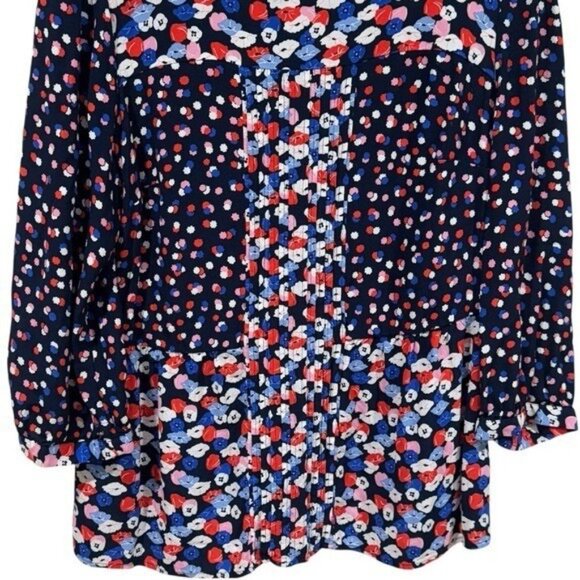 Boden Red White Pink and Blue Floral Babydoll Blouse‎ Festival Party Bohemian 10 - Picture 4 of 10